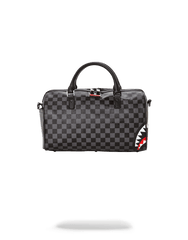 GREY CHECKERED SHARKS IN PARIS MINI DUFFLE